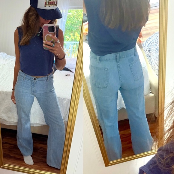 Vintage Original 70s Levi’s Stratus Light Blue Flare Jeans - Picture 14 of 16